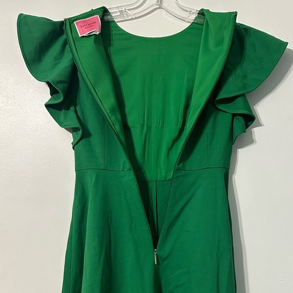 Kate Spade Green Ponte Flutter-sleeve Dress Women’s 0 - Picture 3 of 8